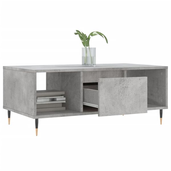 vidaXL Coffee Table Concrete Grey 90x50x36.5 cm Engineered Wood