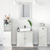 vidaXL Bathroom Furniture Set 4 pcs Antique White Solid Pine Wood