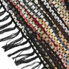 vidaXL Hand-woven Chindi Rug Leather 80x160 cm Multicolour