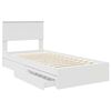 vidaXL Storage Bed with Headboard White 90 x 200 cm Engineered Wood