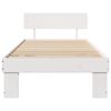 vidaXL Bed Frame with Headboard White 80 x 200 cm Solid Pine Wood