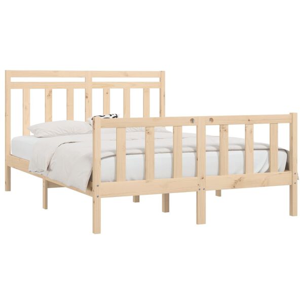 vidaXL Bed Frame without Mattress Solid Wood Pine 120x200 cm