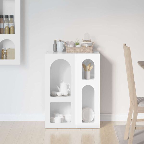 vidaXL Sideboard High Gloss White 59 x 35 x 80.5 cm Engineered Wood