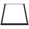 vidaXL Dining Table Legs V-Shape 2 pcs Black 100x(72-73.3) cm Steel