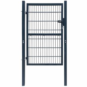 vidaXL 2D Fence Gate (Single) Anthracite Grey 100x140 cm