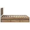 vidaXL Bed Frame Artisian Oak 140 x 200 cm Solid Pine Wood