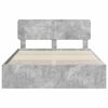 vidaXL Bed Frame Concrete Grey 140 x 200 cm Engineered Wood