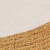 vidaXL Area Rug Braided White & Natural 90 cm Jute & Cotton Round