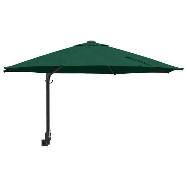 vidaXL Garden Parasol Green and Black 248 x 248 x 148 cm
