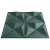 vidaXL Wall Panels 12 pcs Origami Green 50 x 50 cm XPS Foam