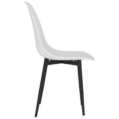 vidaXL Dining Chairs 4 pcs White PP