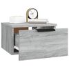 vidaXL Wall-mounted Bedside Cabinet Grey Sonoma 34x30x20 cm