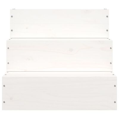 vidaXL Pet Stair White 40x37.5x35 cm Solid Wood Pine