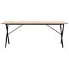 vidaXL Dining Table X-Frame 200x100x75.5 cm Solid Wood Pine and Steel