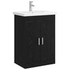 vidaXL Bathroom Furniture Set Black Oak 61 x 40 x 84.5 cm