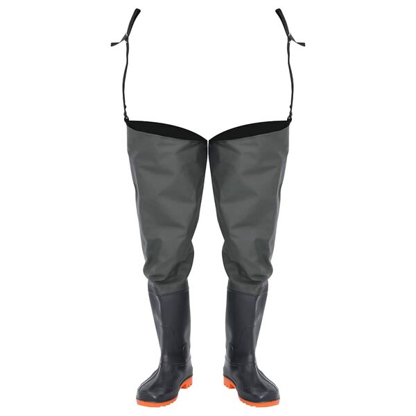 vidaXL Hip Waders Dark Green Size 46