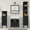 vidaXL Bathroom Furniture Set 4 pcs Black Oak Engineered Wood
