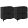vidaXL Storage Cabinet 2 pcs Black Oak 60 x 35 x 70 cm
