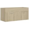 vidaXL 2 Piece Bathroom Furniture Set Sonoma Oak Engineered Wood