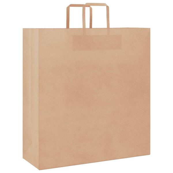 vidaXL Paper Bags 250 pcs with Handles Brown 45x17x48 cm