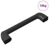 vidaXL Handle Plain 69 pcs Black 380 x 34 x 85 mm Aluminium and PP