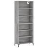 vidaXL Highboard Grey Sonoma 69,5x32,5x180 cm Engineered Wood