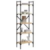 vidaXL Bookcase 5-Tier Sonoma Oak 56x31.5x174 cm Engineered Wood