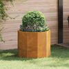 vidaXL Planter Rusty 60 x 60 x 50 cm Weathering Steel