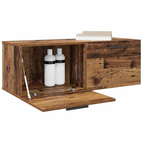 vidaXL Wall Cabinet Old wood 100 x 36.5 x 35 cm Engineered wood