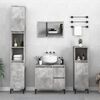 vidaXL 4 Piece Bathroom Furniture Set Concrete Grey Engineered Wood