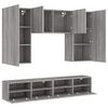 vidaXL 5 Piece TV Wall Units Grey Sonoma Engineered Wood