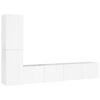 vidaXL 4 Piece TV Cabinet Set High Gloss White Engineered Wood
