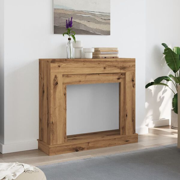 vidaXL Fireplace Surround Artisan Oak 100x30x87.5 cm Engineered Wood