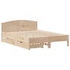 vidaXL Bed Frame without Mattress 150x200 cm King Size Solid Wood Pine
