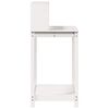 vidaXL Potting Table with Shelves White 82.5x50x109.5 cm Solid Wood Pine