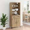vidaXL Highboard Artisan Oak 69.5 x 34 x 180 cm Engineered Wood