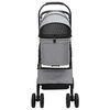 vidaXL Folding Pet Stroller Grey 81 x 47 x 99 cm 600D Oxford fabric