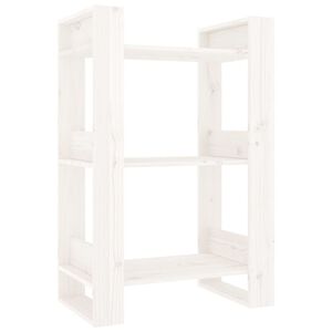 vidaXL Book Cabinet/Room Divider White 60x35x91 cm Solid Wood Pine