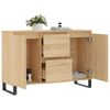 vidaXL Sideboard Sonoma Oak 101.5x35x70 cm Engineered Wood