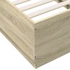 vidaXL Bed Frame with LED without Mattress Sonoma Oak 90x190 cm Single