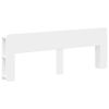 vidaXL Headboard Cabinet with Storage White Engineered Wood