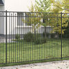 vidaXL Spike Fence Black 200 x 200 cm Powder-Coated Steel