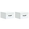 vidaXL Wall-Mounted Bedside Cabinet 2 pcs White 34.5 x 33 x 20 cm