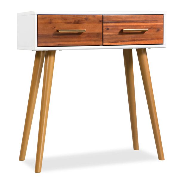 vidaXL Console Table Solid Acacia Wood 70x30x75 cm