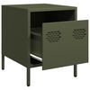 vidaXL Bedside Cabinet&nbsp;Olive Green 35x39x43.5 cm Steel