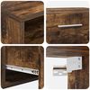 vidaXL TV Cabinet Set with Drawer FLORIN Smoked Oak Engineered Wood