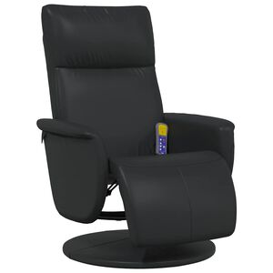 vidaXL Massage Recliner Chair Black 71 x 90 x 105 cm Faux Leather