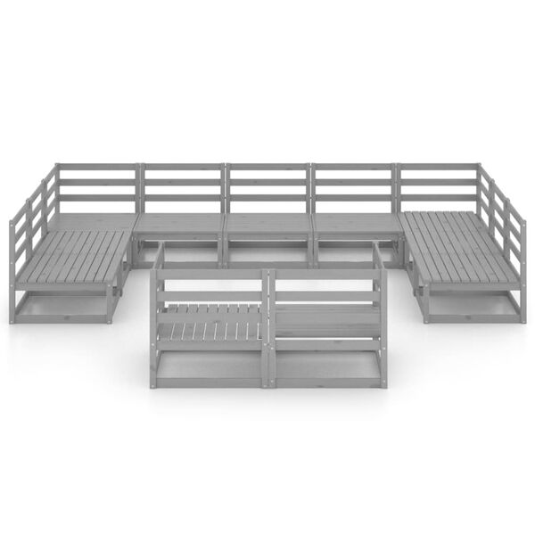 vidaXL 11 Piece Garden Lounge Set Solid Pinewood
