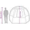vidaXL Camping Tent Tunnel 4-Person Blue Waterproof