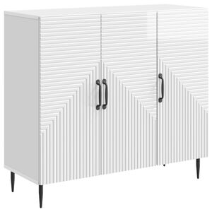 vidaXL Sideboard High Gloss White 89 x 34.5 x 80 cm Engineered Wood